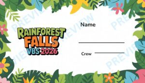 Name Tags Rainforest Falls VBS 2026