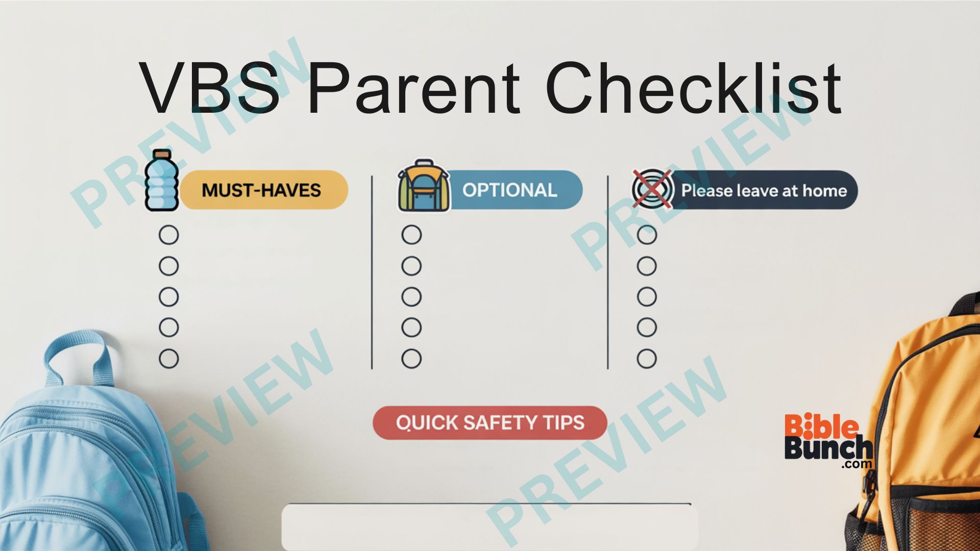 VBS Parent Info Checklist | What To Send With My Child - Image 3