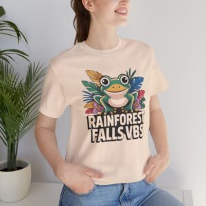 Read more about the article Rainforest Falls VBS 2026 T-Shirt | Jungle Frog Theme Tee
