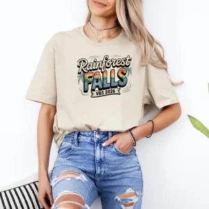 Read more about the article Rainforest Falls VBS 2026 T-Shirt – Stylish Ministry Apparel for Kids & Volunteers