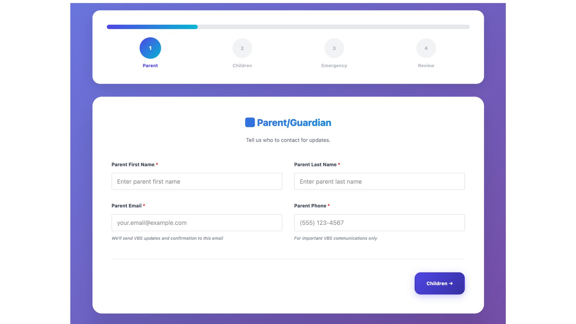 VBS Online Registration Pro WordPress Plugin - Image 3
