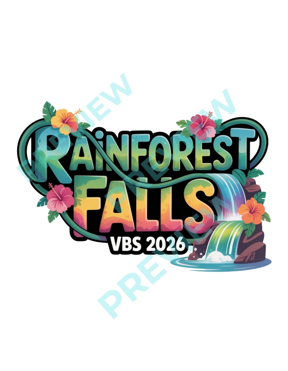 Church VBS 2026 Rainforest Falls Logo Set - BibleBunch - VBS Planning ...