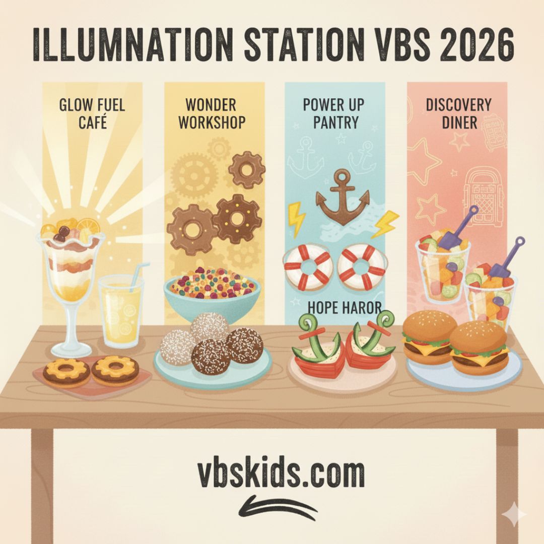 Read more about the article Illumination Station VBS Snack Ideas: 5 Daily Themes That Match the Official Bible Points