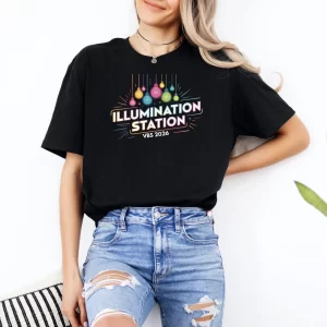 Illumination Station VBS 2026 Black T-Shirt – Colorful VBS Volunteer & Kids Tee