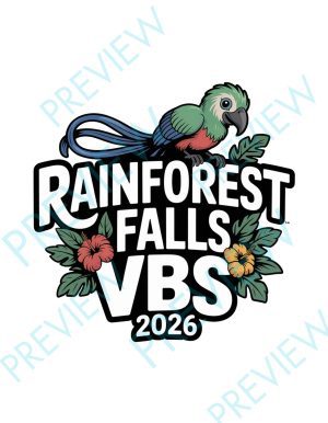 VBS 2026 Rainforest Falls – Tango the Quetzal Design