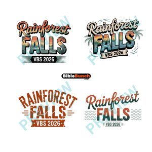 Church VBS 2026 Rainforest Falls Logo Set