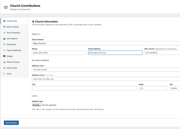 Church Contributions & Giving Records Plugin for WordPress – BibleBunch ...