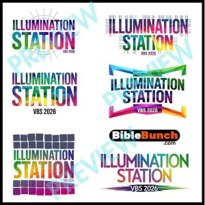 Church VBS 2026 Graphics Pack | Illumination Station Logo Designs