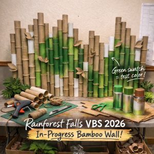 Rainforest Falls VBS 2026 Bamboo Wall Decor Tutorial