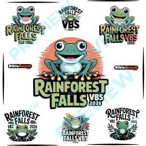Rainforest Falls VBS 2026 Frog Logo Bundle