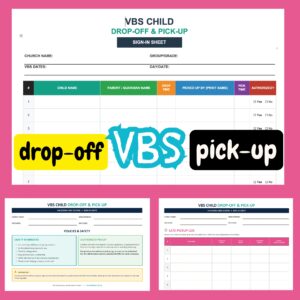 VBS Drop-Off & Pick-Up Forms Bundle | PDF + Editable DOC