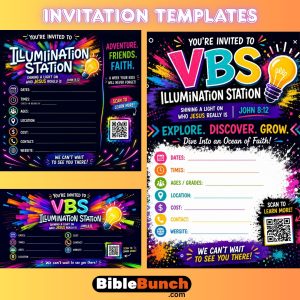 Illumination Station VBS Invitation Templates